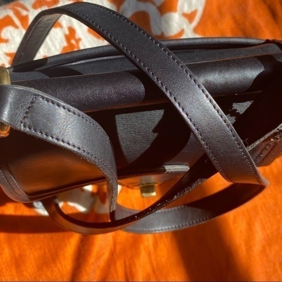 VINTAGE COACH BLACK LEATHER MURPHY BAG 9930 - Picture 10 of 17